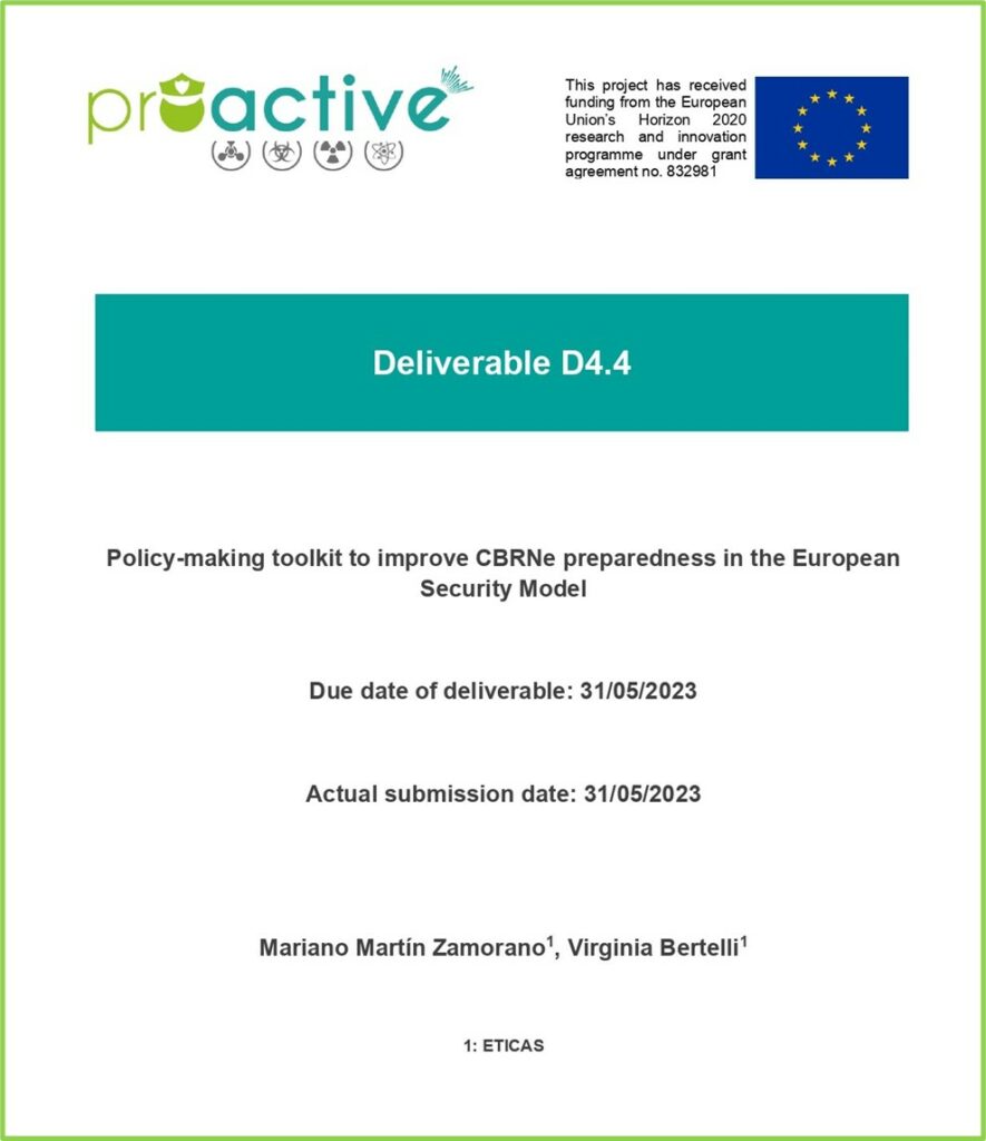 Cover page of PROACTIVE Deliverable D4.4