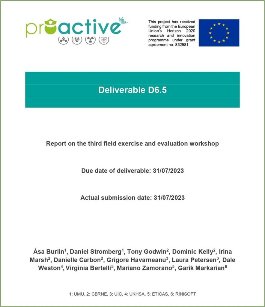 The Cover Page of Deliverable 6.5